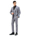 Men's Slim Fit Solid Gray 3 Piece Suit