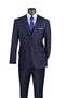 Navy Modern Fit 2 Piece Suit Textured Solid with Peak Lapel