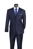 Navy Modern Fit 2 Piece Suit Textured Solid with Peak Lapel