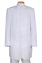Mens Long Mandarin Collar White Tuxedo