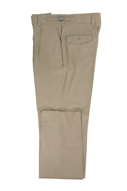 Tiglio Luxe Tan Semi-Wide Leg Wool Marbella Dress Pants TIG1004