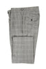 Tiglio Luxe Black and White Houndstooth with Windowpane Semi-Wide Leg Wool Marbella Dress Pants TL4225