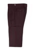 Tiglio Luxe Burgundy Semi-Wide Leg Wool Marbella Dress Pants