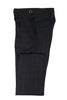 Tiglio Luxe Black with Light Blue Windowpane Semi-Wide Leg Wool Marbella Dress Pants TL5103