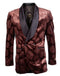Empire Collection - Slim Fit Rust Floral Pattern Double Breasted Blazer