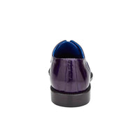 Belvedere Mare Shoes Men's Purple Genuine Ostrich & Eel Split-toe Oxfords