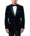 Navy 2-Button Men's Velvet Jacket