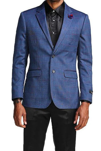 (S) Slim Fit Blue Blazer