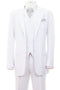 Mens Modern Fit 2 Button Vested Basic Suit in White