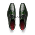 Marco Di Milano Moncalieri Green Genuine Alligator / Cobra Skin Dress Derby Oxfords