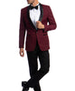 Slim Fit Tuxedo in Burgundy and Black