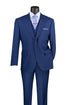 Navy Modern Fit 3 Piece Suit with Vest and Adjustable Waist Band Pants