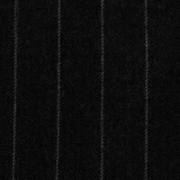 Men's Modern Fit 2 Piece Wool Suit Pinstripe Black