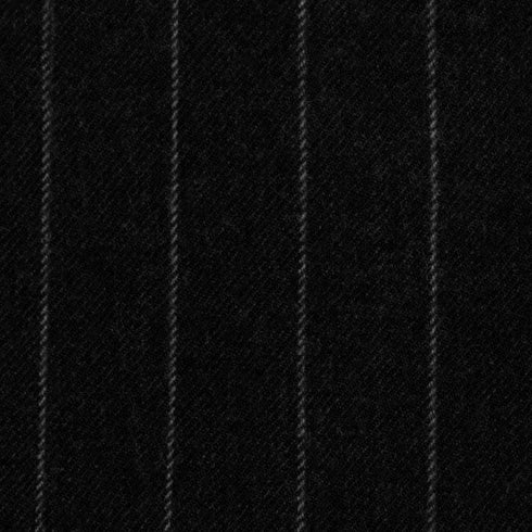 Men's Modern Fit 2 Piece Wool Suit Pinstripe Black