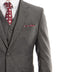 Dark Grey 3-piece Wool Suit with Vest