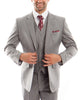 Grey 3-piece Wool Suit with Vest Zegarie Suits - Paul Malone.com