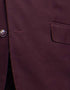 Burgundy 3-piece Wool Suit with Vest