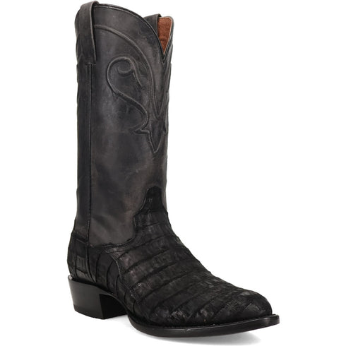 Dan Post Men’s Makara Genuine Caiman Black 13” Medium Round Toe Leather Boot