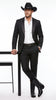 "EJ Samuel Men's Two-Button Velvet Suit in Black"