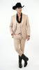 Mens Light Beige Western 3-Piece Suit – Cowboy Tuxedo with Shawl Lapel