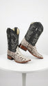 Natural Python Square Toe Boots