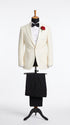 Men’s James Bond Inspired Ivory White Tuxedo Suit, Classic 007 Formal Dinner Jacket for Weddings, Prom and Costume Parties