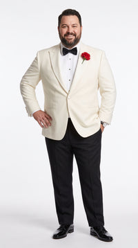 Men’s James Bond Inspired Ivory White Tuxedo Suit, Classic 007 Formal Dinner Jacket for Weddings, Prom and Costume Parties