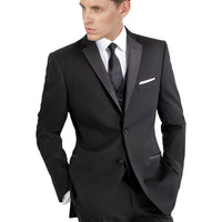 Tiglio Black Wool 2-button 2-Piece Tuxedo