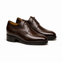 Marco Di Milano Men's Brown Caiman Lizard Derby Shoes Toluca