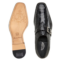 Belvedere Marte Black & Gray Alligator Leather Oxford