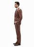 Mens Mauve Velvet Suit – 2 Piece Ultra Slim Fit Blazer and Pants Formal Set in Light Brown Tuxedo