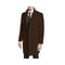 Mens Dark Brown Three Quarter Wool Car Coat
