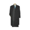 mens full length coat Charcoal Wool Blend 3 Button Overcoat