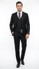 Tiglio Men’s Black 3 Pieacce Suit – Classic Formal Business Suit with Vest for Wedding and Special Occasion