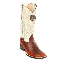 Men's King Exotic Boots Genuine Leather Square Toe Handcrafted Brown (48223807)