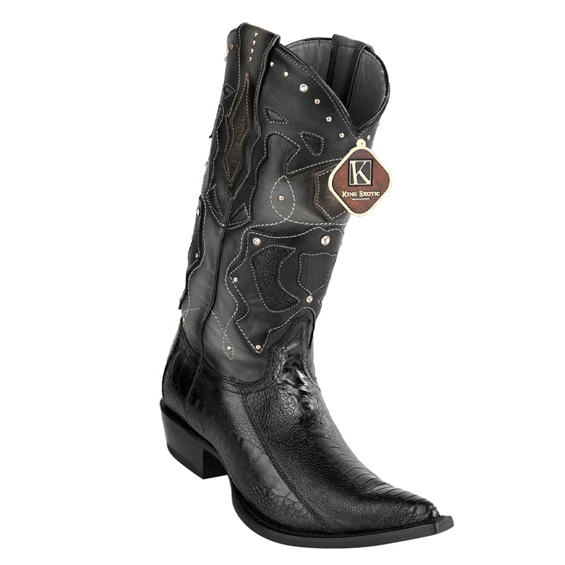 Mens King Exotic Ostrich Leg Boots Brown (4980507) by King Exotic Boots