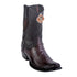 Men's King Exotic Genuine Ostrich Leg Boots Dubai Toe Handcrafted Faded Brown (479B0516)