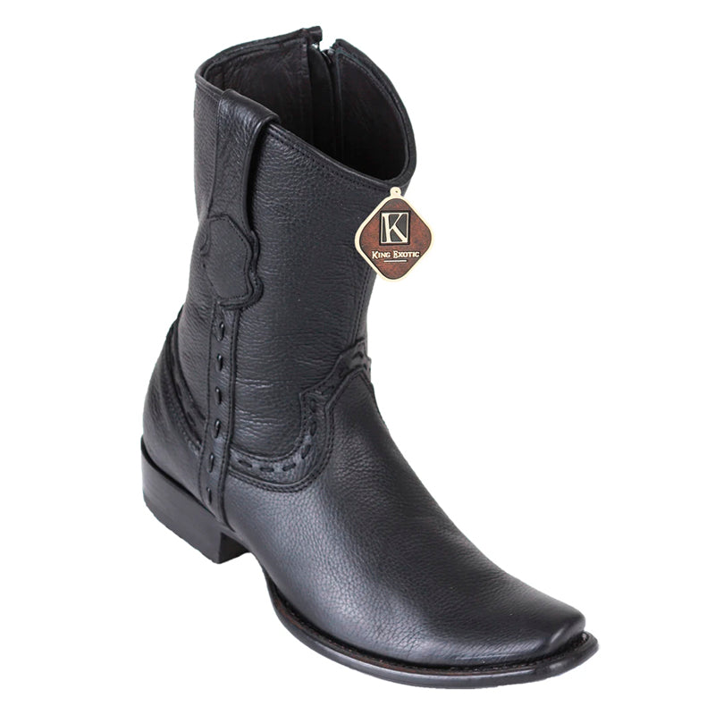 Men's King Exotic Boots Genuine Leather Square Toe Handcrafted Honey (48154651)