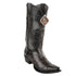 Men's King Exotic Snip Toe Eel Boots Handcrafted Burnished Gray (494RD0838)