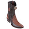 Men's King Exotic Teju Lizard Boots With Deer Dubai Toe Handcrafted Sanded Brown (479BF0735)