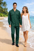 Mens Luxury Hunter Green Wool Two-Piece Leisure Walking Suit