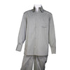 Men's 2 piece Sets Long Sleeve walking suit in Bold charcoal pinstripe
