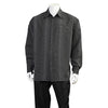 Men's 2 piece Sets long sleeve Mini Check walking suit in black