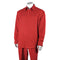 Men's 2 piece Sets long sleeve diamond plaid Walking Suit in red