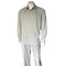Men's 2 piece Sets long sleeve french front walking suit in silver