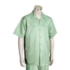 Men's 2 piece Sets short sleeve casual leisure shirt & pant set in mint