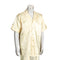 Men's 2 piece Sets short sleeve leisure set walking suit in Yellow diagonal pinstripe