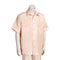 Men's 2 piece Sets short sleeve leisure set walking suit in metallic solid peach