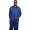 Men's 2 piece Sets tone Pinstripe leisure set walking suit in Royal Blue