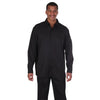 Men's 2 piece Sets tone pinstripe leisure set walking suit in black